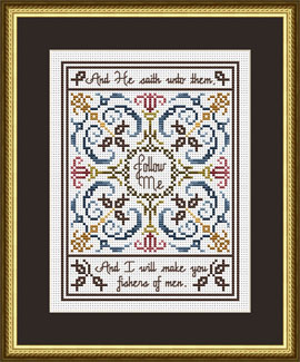 Fishers of Men Cross Stitch Matthew 4:19 Fishers of Men Cross Stitch Matthew 4:19